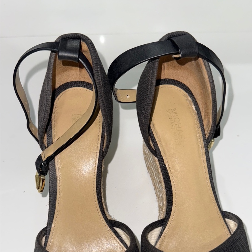 Michael Kors Black Wedge Sandals - Picture 2 of 11
